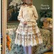 Surface Spell Blooming Roses Over A Porch High Waist Skirt(Pre-Order)